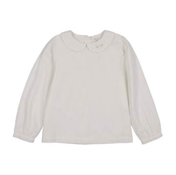 Analogy by Lil Legs Cream Signature Collection Girls Collared Blouse