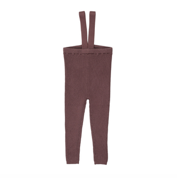 Lil Legs Vintage Purple Knit Basics Knit Suspender Leggings