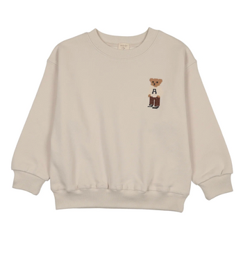 Analogy by Lil Legs Ivo/Emb Lil People Bear Sweatshirt Boy