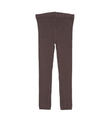 Lil Legs Chocolate Brown Basic Leggings Knit Leggings