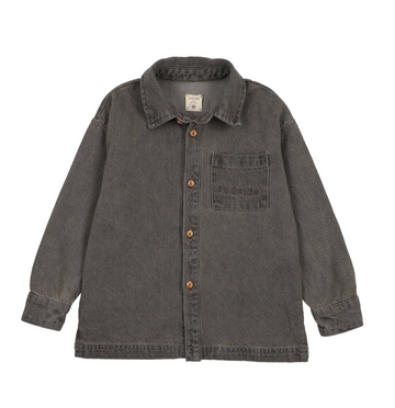 Analogy by Lil Legs Grey Wash Denim Day Boys Shirt