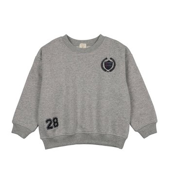 Analogy by Lil Legs Light Gray Heather Fan Club Boys Sweatshirt-Little Logo