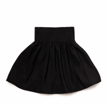 Lusso Chic Black Smocked Bubble Skirt