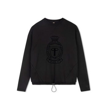 Poet Opal Black French Terry Top (P543)