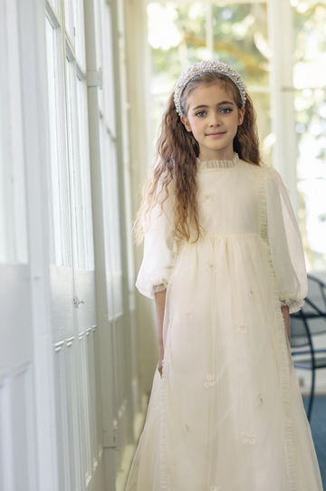 Gowns By Little Tempest Lace Pinafore Gown - Ivory