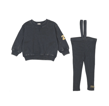 Analogy by Lil Legs Navy Wardrobe Staples Wash Toddler Suspender Set