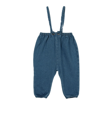 Lil Legs Blue Denim Basics Denim Suspender Pants