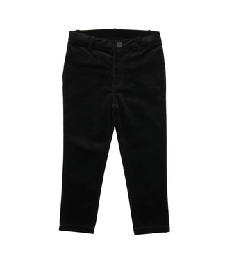 Lil Legs Black Occasion Velvet Pants