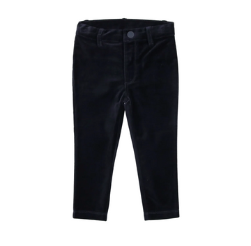 Lil Legs Navy Occasion Velvet Pants