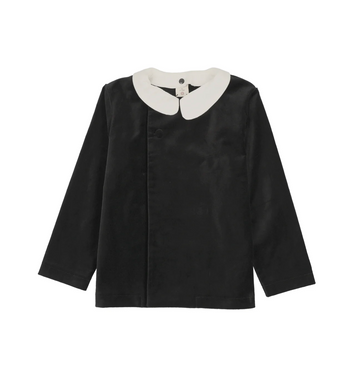 Analogy by Lil Legs Black Occasion Wear Velvet Blazer