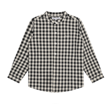 Little Parni Black Patterned Boy's Shirt (K680)