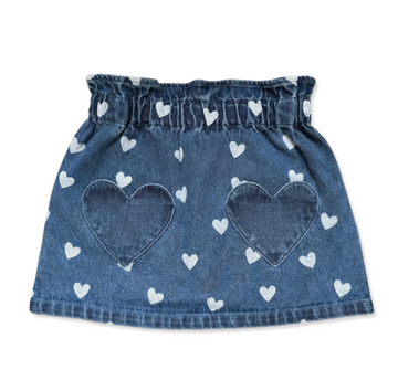 Louis Louise Skirt Teacher Denim Heart Blue