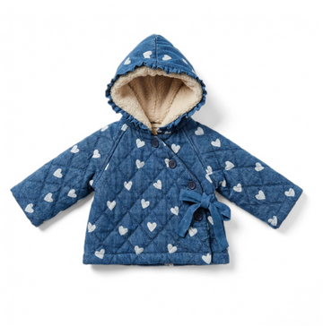 Louis Louise Jacket Cardi Denim Heart Blue