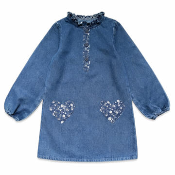 Louis Louise Dress Sylvie Denim Blue