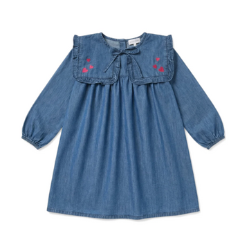 Louis Louise Dress Celicia Long Chambray Blue