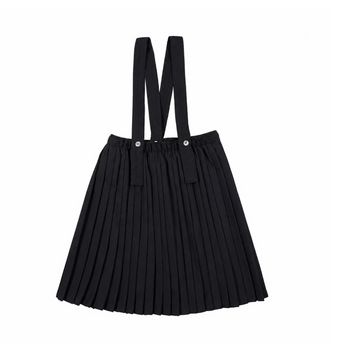 Analogy by Lil Legs Navy Signature Collection Knife Pleated Suspender Skirt