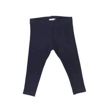Lil Legs Navy Ribbed Basics Ribbed Leggings