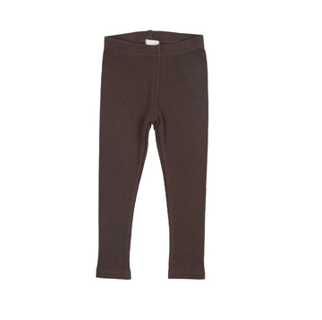 Lil Legs Chocolate Brown Ribbed Basics Ribbed Leggings