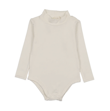 Lil Legs Cream Bamboo Basics Bamboo Long Sleeve Mockneck Onesie
