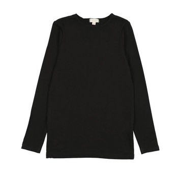 Lil Legs Black Bamboo Basics Bamboo Long Sleeve Tee