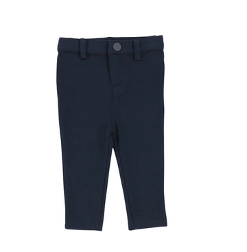 Lil Legs Navy Boys Basics Ponte Pants Without Seam