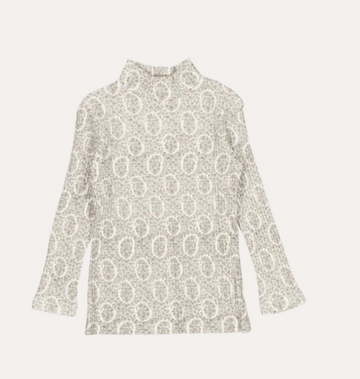 Lovely Littles The Printed Turtleneck - Lila Floral