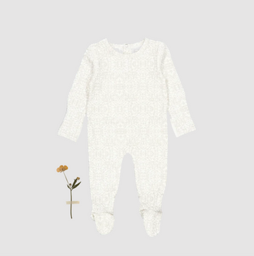 Lovely Littles The Printed Footie - Vintage Vines
