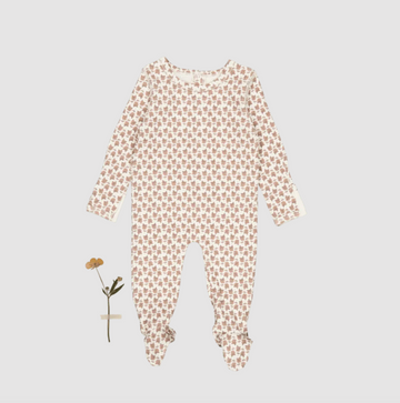 Lovely Littles The Printed Footie - Rose Willow