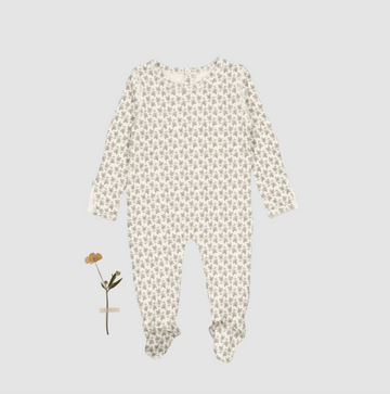 Lovely Littles The Printed Footie - Green Willow