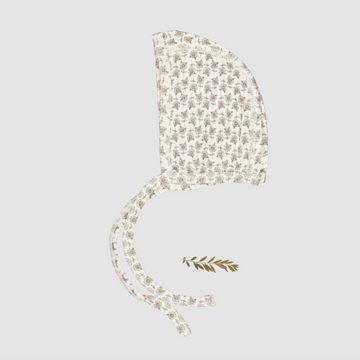 Lovely Littles The Printed Bonnet - Green Willow
