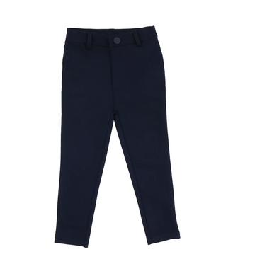 Lil Legs Navy Boys Basics Ponte Husky Pants