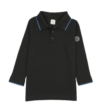 Analogy by Lil Legs Black Wardrobe Staples Classic Polo