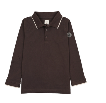 Analogy by Lil Legs Chocolate Brown Wardrobe Staples Classic Polo
