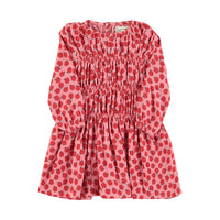 Piupiuchick  Pink W/ Red Apples Knee-Lenght Dress