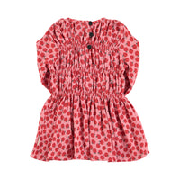 Piupiuchick  Pink W/ Red Apples Knee-Lenght Dress