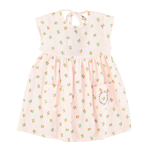 Piupiuchick Light Pink Stripes w/ Little Flowers Short Dress