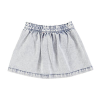 Piupiuchick Washed Light Blue Knee-Lenght Skirt