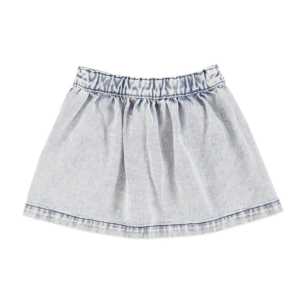 Piupiuchick Washed Light Blue Short Skirt