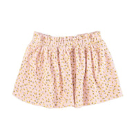 Piupiuchick Light Pink w/ Yellow Flowers Knee Lenght Skirt