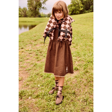 Little Parni Casual Argyle Tneck - Brown [K705]