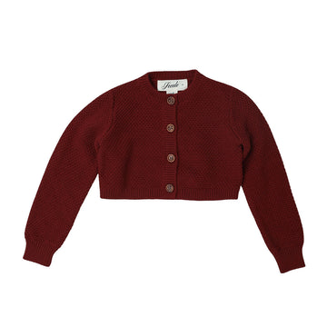 Secolo Single Breasted Knit Cardigan - Wine