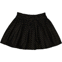 Louis Louise Black Skirt Artemis Twill Gold Dots