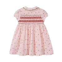 Nounelle Smocked Pink Dress 3/4 Sleeve