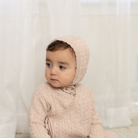 Bee & Dee Marled Pink Soft Cable Knit Outfit