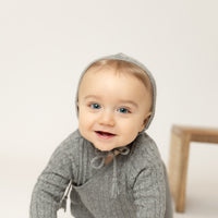 Bee & Dee Charcoal Soft Cable Knit Outfit