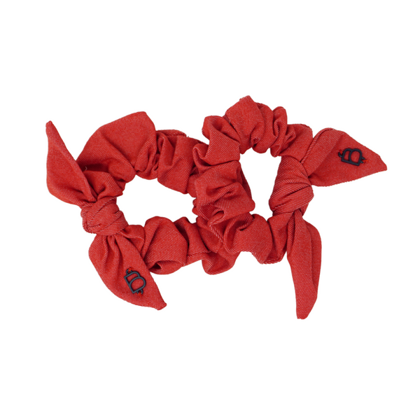Bandeau Red Mini Scrunchie Set- FINAL SALE
