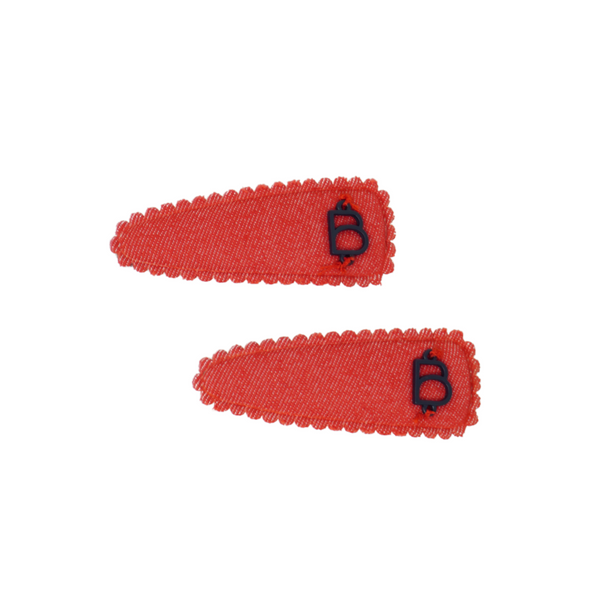 Bandeau Red Snap Clip Set- FINAL SALE