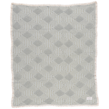 Bebe Organic Plaid Blanket - Taupe Plaid Patchwork