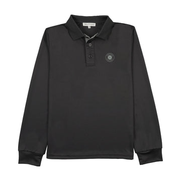 3 Buttons NY Dark Gray & Light Gray Sport Contrast Polo