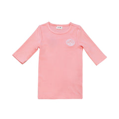 Nounelle Stamp Tee Coral- 3/4 sleeve